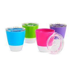 Munchkin Splash Toddler Cups with Training Lids, 7 Ounce, 4 Pack