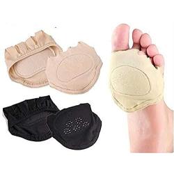 Super Soft Cotton Plus Silicone Five-Finger Front Palm Invisible Socks Front Palm pad to Protect The Toe and Foot Against wear, Foot Pain pad 2 Pairs