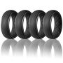 Egnaro Silicone Wedding Ring for Men, Particularly Breathable Mens Rubber Wedding Bands, Size 8 9 10 11 12 13, for Athletes Crossfit Workout