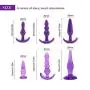 6Pcs Purple Perfect Size Silicone Butt Plùgs Adult Toys for Couples Beginner