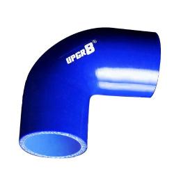 Upgr8 Universal 4-Ply High Performance 90 Degree Elbow Reducer Coupler Silicone Hose (2.25"(57MM) to 2.5"(63MM), Blue)