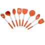 SKYyao Kitchen utensil set Non-stick pan silicone shovel bottomed frying pan cooking kitchenware set stainless steel high temperature silicone kitchenware silicone