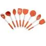SKYyao Kitchen utensil set Non-stick pan silicone shovel bottomed frying pan cooking kitchenware set stainless steel high temperature silicone kitchenware silicone