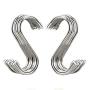 FIFR 20Pcs S Shaped Hooks Stainless Steel Metal Hangers Hanging Hooks for Hanging Kitchenware Pan Pots Utensils Closet Clothes Bags Towels Plants, 3 inch