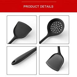 Festnight Kitchen Utensils Set 9Pcs All Over Silicone Non-Stick Barreled Cooking Utensils Set Silica Gel Utensil Kitchenware Set