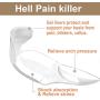 Heel Cushions-Heel Grips/High Heel Pads Inserts, Silicone Shoe Pads for Anti-Slip Heel Grips Inserts Liners Arch Support Foot Insoles , Back of Heel Protector - 2 Pairs (Transparent)