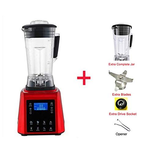 Automatic Digital Touchscreen 3Hp 2L Professional Blender Mixer Juicer High Power Food Processor Green Fruit Smoothies,Red Jar Parts,Au Plug