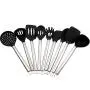 UnitedCAheart 304 9 Set Shovel Stainless Steel Silicone Kitchenware Non-Stick Special Spatula High Temperature Cooking Shovel Kitchenware Set