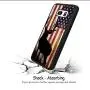 Samsung Galaxy S7 Case with American Flag Pattern Whimsical Design Bumper Black Soft TPU and PC Protection Anti-Slippery &Fingerprint Case for Samsung Galaxy S7