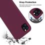 KUMEEK iPhone 11 Pro Case, Soft Silicone Gel Rubber Bumper Case Anti-Scratch Microfiber Lining Hard Shell Shockproof Full-Body Protective Case Cover for Apple iPhone 11 Pro-WineRed