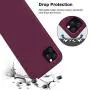 KUMEEK iPhone 11 Pro Case, Soft Silicone Gel Rubber Bumper Case Anti-Scratch Microfiber Lining Hard Shell Shockproof Full-Body Protective Case Cover for Apple iPhone 11 Pro-WineRed