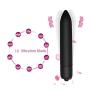 SGwen Beginner Anales Trainer Kits and 10-Speeds Pocket Vibration for Women, Silicone Comfortable Small Training Expander Black Insert Toys, 7 Pcs/Set