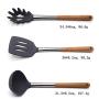 Wooden Handle Silicone Kitchenware 6 Piece Set, Non-stick Special Shovel Spoon, Kitchen Supplies