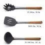 Wooden Handle Silicone Kitchenware 6 Piece Set, Non-stick Special Shovel Spoon, Kitchen Supplies