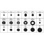 Ram-Pro 125 Piece Rubber Grommet Eyelet Ring Gasket Assortment, Set of 18 different sizes, with See-through Divided Organizer Case ? Ideal for Automotive, Plumbing, and PC hardware/Piano repair etc.