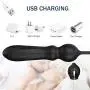 Vibrating Anal-Dildo-Vibrator-Butt-Plug with Penis Ring, 9 Speeds Silicone Rechargeable Waterproof Prostate Massager Bullet Sex Toy for Men, Women and Couples