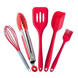 JunbosiKitchenware Baking Tools 5 Piece Set Kitchenware Silicone Shovel Grill Clip Silicone Scraper Cake Tool