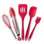 JunbosiKitchenware Baking Tools 5 Piece Set Kitchenware Silicone Shovel Grill Clip Silicone Scraper Cake Tool