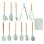 Multi Function Kitchen Utensil Set Green Silicone Kitchenware Set Cooking Utensil With Storage Bucket Kitchen Supplies