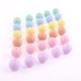 HAO JIE Baby Silicone Teething Beads 15mm(3/5inch) 100pcs DIY Necklace Pacifier Infant Teether Toy BPA Free Toddler Chewable Sensory Beads 6 Kinds of Candy Color