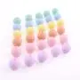 HAO JIE Baby Silicone Teething Beads 15mm(3/5inch) 100pcs DIY Necklace Pacifier Infant Teether Toy BPA Free Toddler Chewable Sensory Beads 6 Kinds of Candy Color