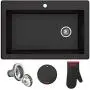 Kraus KGD-54BLACK Forteza Granite Kitchen Sink, 33 Inch, Black