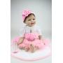 NPK 22&quot 55 cm Handmade Real Looking Realistic Reborn Baby Dolls Newborn Baby Vinyl Silicone Newborn Doll for Birthday Gift Free Magnet Pacifier Dummy