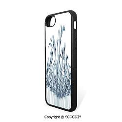 SCOCICI Non-Slip Drop Protection Smart Cell Phone Case Various Sized Flowers in Nature Bottom to Top X ray Image Creative Decorative Art Compatible with iPhone 7