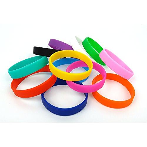 shadow dancer 2 Dozen Multi-Pack Blank Silicone Wristbands, Rubber Band Bracelets,12 Assorted Colors