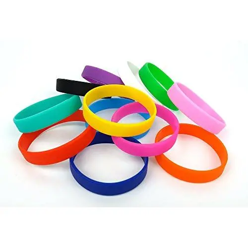 shadow dancer 2 Dozen Multi-Pack Blank Silicone Wristbands, Rubber Band Bracelets,12 Assorted Colors