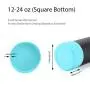Protective Silicone Sleeve Fit 12-64oz for Hydro Flask,Simple Modern,Takeya,MIRA, Iron Flask and Other Brand Water Bottle,Travel Pet Bowl for Dog Cat Food Feeding has Square and Rounded Bottom Boot