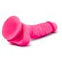 Blush Ruse 7.5 Inch Silicone Dildo, Thick, Girthy, Suction Cup, Strap On Harness Compatible, Sex Toy for Women