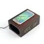TuoP Wood Alarm Clock Qi Charger Wireless Bluetooth Speaker with NFC/LED Temperature/ Time Display with Qi Wireless Charging Receiver Pad