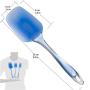 Kitchenware Utensils Set 3 Piece Premium Silicone Heat Resistant Non-Stick Baking Professional Cake Tools Blue,2set