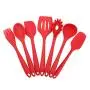 JunbosiKitchenware Silicone Kitchenware 7 Piece Set Nonstick Cookware Shovel Spoon Scrape Baking Kitchen Gadget
