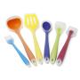 Jdeepued Silicone kitchenware 6 Piece Silicone Kitchen Utensils Set Heat Resistant Multicolor Cooking Set Silicone Kitchen Utensils (Color : Multi-Colored, Size : 6 Piece Set)