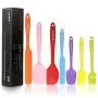 Silicone Spatula 7-piece Set, Umite Chef Mini Rubber Spatula Set-Versatile Tools Created for Baking and Mixing-One Piece Design, Non-Stick & Heat Resistant-Stainless Steel Core (Multicolor)