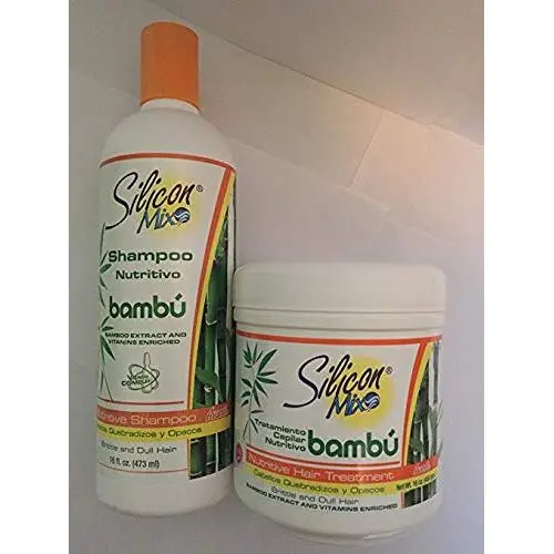 Silicon mix hair treatment and shampoo 16 oz Combo Set (BAMBOO)