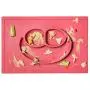ezpz Happy Mat - One-piece silicone placemat + plate (Coral)
