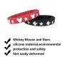 18 Pieces Mickey Mouse Rubber Bracelets, Silicone Bracelet Wristbands Red and Black Bracelet Birthday Party Theme Supplies for Kids, Teens, Adults