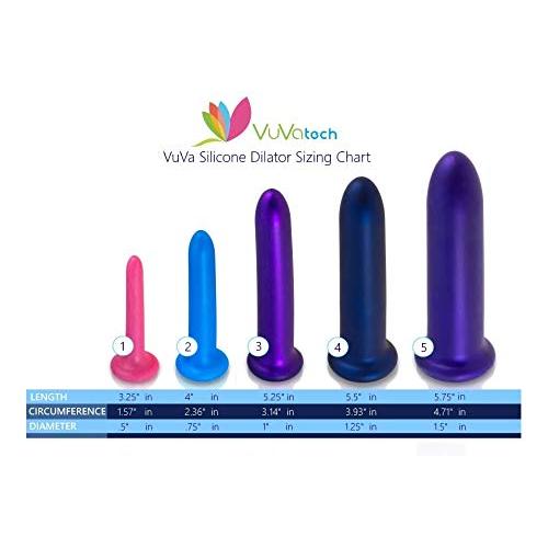 Soft Silicone VuVatech.com Dilators Set of Five Comes with Lubricant and Travel Pouch