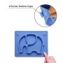 Baby Placemat, SILIVO 10&quotx7.7&quotx1" Silicone Child Feeding Plate with Suction Cup Fits Most Highchair Trays Blue