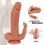 Wushuangyu Lifelike Massager Waterproof Realistic Silicone Di&DLO Body Massage Soft and Health Flesh - Vibrant Toy