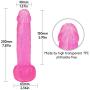 Realistic Dildo Penis with Strong Suction Cup for Hands-Free Play DIORANGE Sex Toy for Women Vaginal G-spot and Anal Play 8 inch Odorless Flexible (Pink)