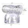 Massager Attachments, Massager Accessories Attachment Silicone- Two Different Styles (Clear)
