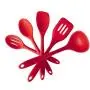 Kitchenware Utensils Set 5 Piece Silicone Heat Resistant Non-Stick Cooking Professional Spoon shovel Tools Red