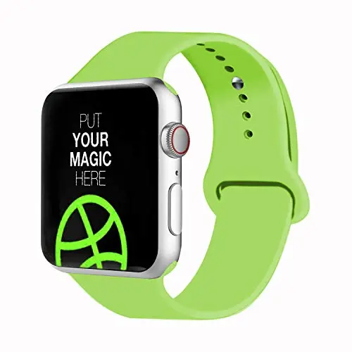 VATI Sport Band Compatible for Apple Watch Band 38mm 40mm 42mm 44mm, Soft Silicone Sport Strap Replacement Bands Compatible with 2019 Series 5 iWatch Apple Watch Series 4/3/2/1, Sport, Nike+, Edition