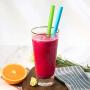 Reusable Silicone Drinking Straws - Straight and Flexible - Set of 5 - BPA Free - Free Cleaning Brush Included - Work with 20 or 30oz Yeti/Bubba Tumbler - Safe for Children and Toddlers