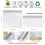 SPLF 12 Pack FDA Grade Reusable Storage Bags (6 Reusable Sandwich Bags, 6 Reusable Snack Bags), Extra Thick Leakproof Easy Seal Ziplock Lunch Bags for Food Storage Home Travel Organization