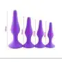 Bbshop 4PCS 100% Medical Grade Silicone Purple Anal Butt Plug Fetish Sex Toy for Men and Women.
